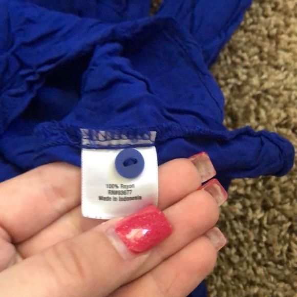 🎀 3/$20 ANA‎ women’s Small blue Button down blouse - Picture 4 of 6